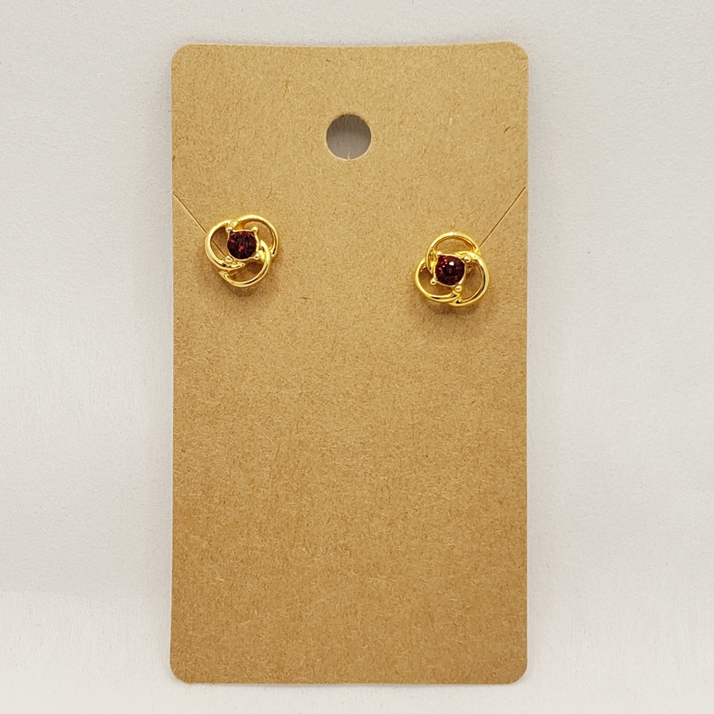 💎 6/$12 Flower Earrings | Gold/Red